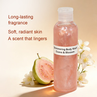 Sabun Mandi OEM Shimmering Shower Gel Pink Guava Melembapkan Aroma Tahan Lama Orange Blossom untuk Wanita