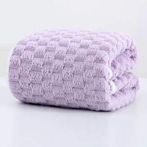 Ensemble de serviettes en microfibre de velours corail doux personnalisé, serviettes de bain blanches - Product Image 2