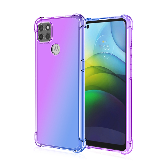 Anti-shock Contrast Gradient Tpu Soft Phone case Phone Back Cover for MOTO G9 POWER Mobile Phone Bags