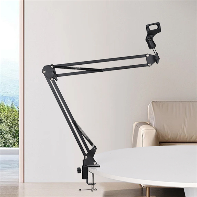 Broadcasting Recording Voice-Over Sound Studio Boom Arm Stand Adjustable Suspension Boom Scissor Mic Stand