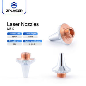 ZPLASER <span class=keywords><strong>M8</strong></span> D15 H19 Boquilla de corte láser de doble capa Piezas de equipos láser para cabezal de corte de tubos 3D - Product Image 3