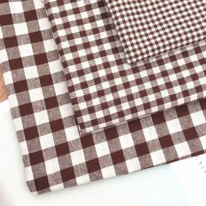 light weight mercerized yarn dyed plaid tartan checkered fabric cotton checks cloths for men and women