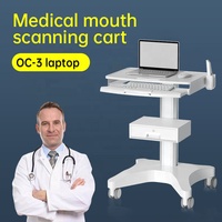 Chariot médical d'hôpital personnalisé avec support de scanner oral de palette d'ordinateur portable chariot mobile de bureau pour la clinique dentaire