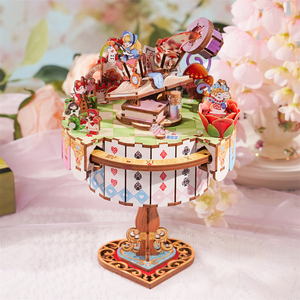 Caja Musical con Temática de Cuentos de Hadas de Alice en el País de las Maravillas, con Mesa Giratoria, para Venta al por Mayor en Tiendas de Regalos, Ideal para Recuerdos de Fiesta - Product Image 1