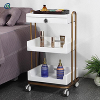Qunpeng chariot de beauté haut de gamme tatouage des ongles cils brodés support de rangement multicouche outil Mobile multifonctionnel