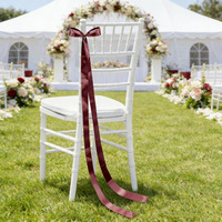Ruban de chaise en satin, nœud papillon DIY pour décoration d'allée de mariage, ruban décoratif pour événements de la Saint-Valentin, vente en gros de nœuds de chaise