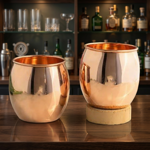 Juego de Vasos de Vidrio y Metal Bañado en Oro, Estilo Glamuroso, para Bebidas, Regalo para Adultos - Product Image 4