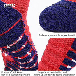 Chaussettes de football respirantes antidérapantes avec semelle amortie pour hommes, femmes, jeunes, entraînement d'équipe, vente en gros - Product Image 3