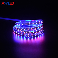 Tira de Luces LED Direccionables en Forma de S, SMD3535 SK6812, 84 LED/M, 6 mm, Zigzag, RGB IC, IP20, 12 V, Cortable, Wi-Fi/CRI80, 5 m
