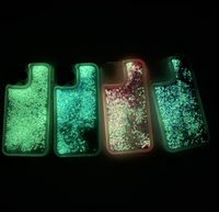Étui de téléphone à paillettes de sable liquide brillant et foncé pour iPhone 14 Pro Max 11 13 12 Mini 7 8 Plus XR X XS SE Luxury Quicksand Cover