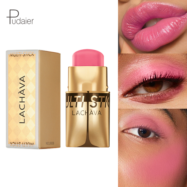 Wholesale Makeup 3 in 1 Multiple Use Stick Vegan Cruelty Free Moisturizing Lipstick Face Blush Highlight Stick Eye Shadow Stick