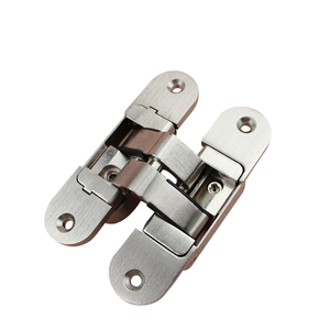 مفصلات باب مخفية حديثة من الفولاذ المقاوم للصدأ سبائك الزنك معدنية قابلة للتعديل مع تشطيب من الساتان للحمام للفنادق - Product Image 3