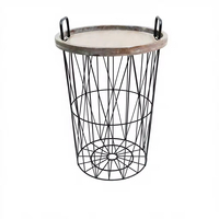 Ensemble de tables gigognes en métal de style moderne, avec design à panneaux, hauteur réglable, meubles de présentation en fer pour salon