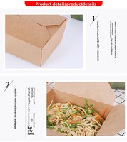 Boîtes à lunch jetables en papier kraft - Qualité alimentaire pour salades, collations, poulet frit, frites |   Personnalisable et en gros
