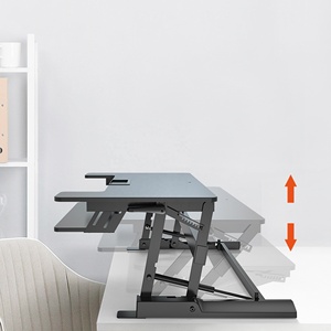 Supporti a V Pieghevoli per Scrivania da Computer in Metallo, Postazione di Lavoro <span class=keywords><strong>Sit</strong></span>-<span class=keywords><strong>Stand</strong></span> per Doppio <span class=keywords><strong>Monitor</strong></span> e Laptop VM-LD02 - Product Image 6
