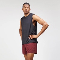 Pantalones Cortos Deportivos de Cintura Alta con Bolsillos para Hombre, para Entrenamiento de Glúteos, 3 Pulgadas, Negros