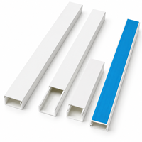 Goulotte de câblage PVC 60x40mm pour l'organisation des câbles en surface dans les salles de surveillance CCTV et les projets de systèmes de sécurité