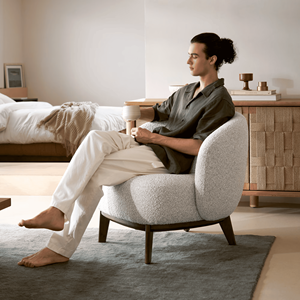 Sofá curvo de salón modular moderno, sofá de esquina de terciopelo, sofá individual de lujo moderno Boucle blanco, sillón para sala de estar - Product Image 3