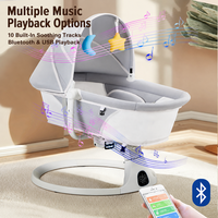 Ayunan Bayi Elektrik Isi Ulang Otomatis dengan Musik, Remote Control, Portabel untuk Bayi dan Balita