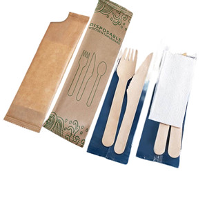 Nuevo Juego de Cubiertos Desechables Modernos, Vajilla de Madera Biodegradable Ecológica para Cocina, Hogar y Comedor - Product Image 3