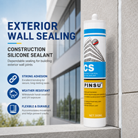 Scellant en silicone durable et imperméable de 300 ml pour sanitaires et travaux de construction, idéal pour les joints des robinets de salle de bain, des fenêtres, des portes et des bâtiments