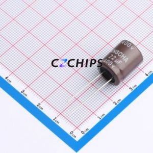 Condensador Electrolítico de Aluminio de Orificio Pasante DHG400M226L160S1AA, Orificio Pasante, D13xL16mm 22uF 20% 400V 650mA-100kHz - Product Image 1