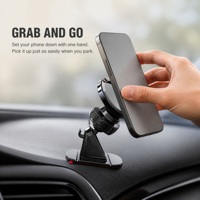 Support de téléphone portable universel pour voiture, fixation magnétique, matériau ABS, anti-poussière, anti-corrosion, réglage à 360°, attraction magnétique N52