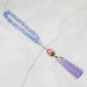 Exquisito colgante de resina con diseño étnico de la Kaaba, Misbaha de 10 mm con 33 cuentas, marca YASEEN, portátil, ligero, islámico, para Zikr. - Product Image 1