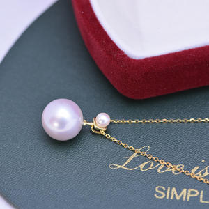 Collier pendentif pour femme en argent S925, perle d'eau douce blanche et violette 11-12mm, forte luminosité, légers défauts, directement de l'usine - Product Image 1