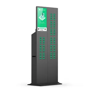 Stasiun sewa Power Bank bersama 4G 72 Slot dengan mesin Pos Ponsel berbagi pengisian stasiun penjual dengan aplikasi