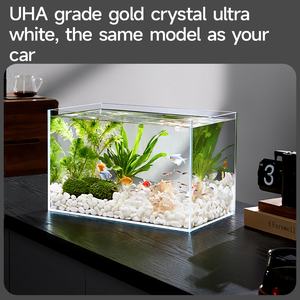 Yee Super Blanc Verre <span class=keywords><strong>Aquarium</strong></span> <span class=keywords><strong>20</strong></span> <span class=keywords><strong>Gallon</strong></span> Fish Tank Angle Droit Eau Herbe Fish Tank pour Usine En Gros - Product Image 6