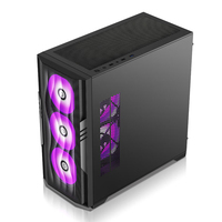 Casing Komputer Gaming LOVINGCOOL OEM Mid ATX Tower Dengan Kaca Temper, Casing Komputer Mid ATX Tower Dengan USB3.0*1 USB2.0*2 untuk PC