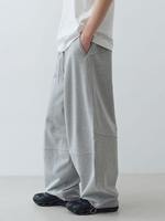 Pantalon de survêtement surdimensionné épais pour hommes, avec broderie, survêtement, pantalon droit baggy, taille moyenne, fermeture élastique.