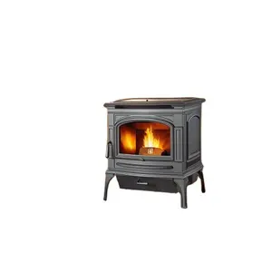 10kw moderno portátil ferro fundido europeu Smokeless madeira Pellet fogão queimador Pellet Burmning fogão para casa