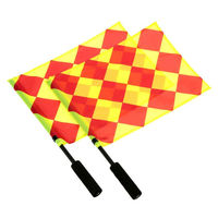 Drapeau bip d'arbitre à damier de juge de ligne de football personnalisé promotionnel