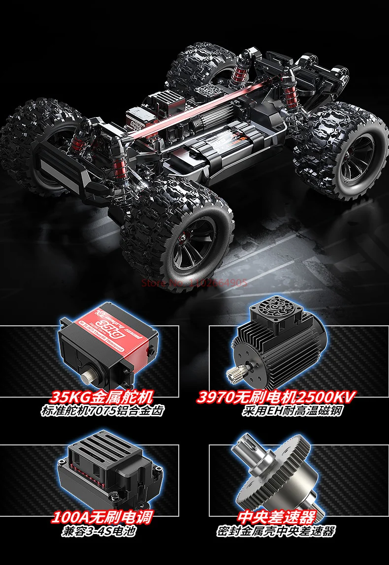 2024 MJX10208ハイパーゴーカー1/10リトルモンスターブラシレス