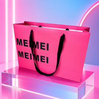 Sac fourre-tout en papier réutilisable personnalisé, robuste, avec poignée en ruban, pliable, logo imprimé, sac de shopping, vente en gros