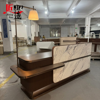 Comptoir de réception en marbre B2B pour hôtel, bureau de vente, club-house, salon de beauté