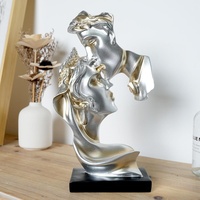 Kreative Kuss-Figur für Paare Statue Valentinstag Kunstharz-Dekoration Wohnzimmer-Deko Geschenk
