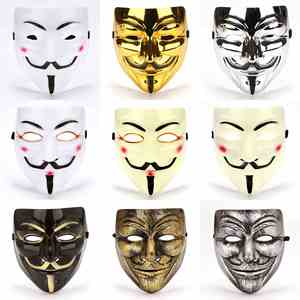 Costumes de scène, accessoires de cosplay, masque V pour Vendetta, accessoires de film d'Halloween, décoration de fête - Product Image 1