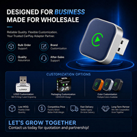 Dongle sans fil Android Auto Carplay, Plug and Play, connexion rapide et stable, kit de mise à niveau du système multimédia, interface