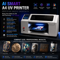 Imprimante UV intelligente IA automatique 4060 à positionnement visuel pour ordinateur de bureau, effet 3D, pour coques de téléphone, porte-clés en acrylique, cadeaux, métal, bois, relief 3D