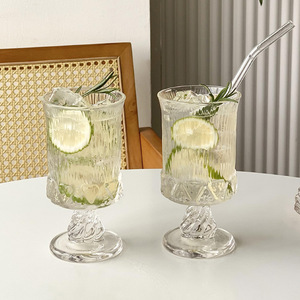 Verre à <span class=keywords><strong>vin</strong></span> rouge et whisky sur pied, style cour français, gaufré, avec motif de fruits, idéal pour les jus - Product Image 3