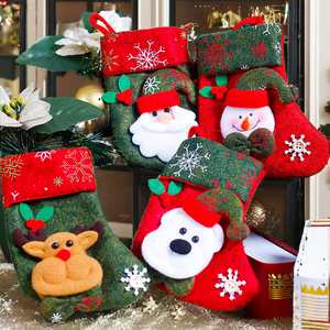 Wholesale Tenglong Soft Felt/Non-woven <b>Christmas</b> Stocking Shape Gift Bag Mini Small Size <b>Cheap</b> - Product Image 2