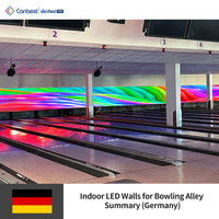 Canbest Fiw P2.5 2.5Mm 7040X2880Mm 23.1X9.5Ft Layar Panel Video LED Tetap Dalam Ruangan untuk Gym di Italia