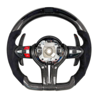 Volant personnalisé en fibre de carbone avec LED pour F01 F06 F10 F11 F15 F20 F22 F30 F32 F33 F34 F31 F36 M3 F80 M4 F82 M5 F90