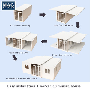 Guangzhou <span class=keywords><strong>MAG</strong></span> Factory Maison en conteneur extensible de haute qualité et durable 40 pieds avec carrelage - Product Image 5
