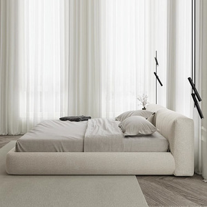 <span class=keywords><strong>Lit</strong></span> Moderne Italien Minimaliste 2026 en Tissu Synthétique avec Cadre en Bois, Confortable pour Chambre à Coucher, Matelas en Latex, Taille Queen/King, <span class=keywords><strong>Gain</strong></span> <span class=keywords><strong>de</strong></span> <span class=keywords><strong>Place</strong></span> - Product Image 3