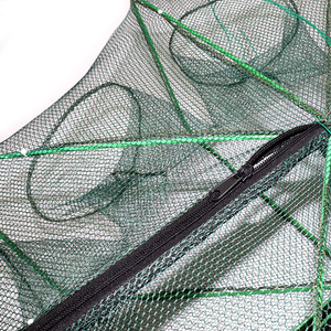 Hoge Kwaliteit Nylon Draagbare Krab Aas Val Garnaal Visnet Duurzaam Opvouwbare Single Knoop Gegoten <span class=keywords><strong>Net</strong></span> Met 6 8 10 12 16 20 Gaten - Product Image 2