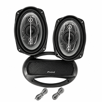 Desain Ringkas 6x9 Inci Speaker Mobil Koaksial 5 Arah 600W Maks 100W RMS 4 Ohm Woofer Tweeter Jangkauan Penuh untuk Peningkatan Audio Kendaraan